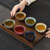 Ceramic Tea Cup Set: Master Kiln Change, Six Colors, Tea Tasting Gift Box, Souvenir & Business Gift.