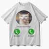 Cat Meme Calling Tshirt Unisexs Unisexs Loose Crew Neck Y2k Short Sleeve Casual Daily Wear Short Sleeves Teenagers Cotton Clothing