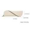 YONBEN Slim Lightweight Cotton Canvas Pencil Case Beige Small Compact Stationery Pen Pouch 7.87 x 0.78 2.55 in
