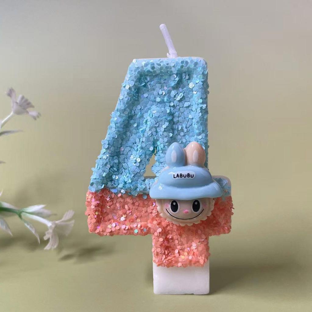 Creative Handmade Digital Candle Birthday Cake for Party Birthday, Cute Candle Accessories for Children's Birthday Celebration