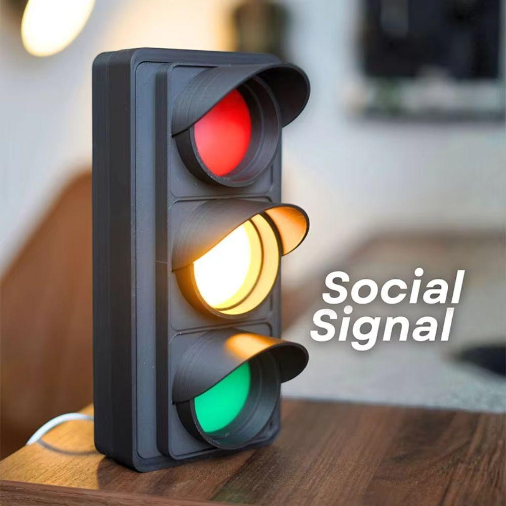 Desktop Sign Traffic Signal Light USB Powered Busy Light Indicator LED Traffic Light Gaming Room