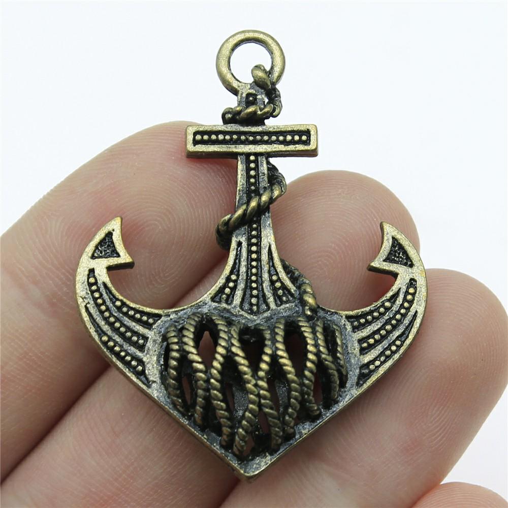 4 Pieces Mix Ship Anchor  Decor Charms For Jewelry Making Boat Anchor Diy Craft Supplies Men Jewelry Decorative Jewelry Gift