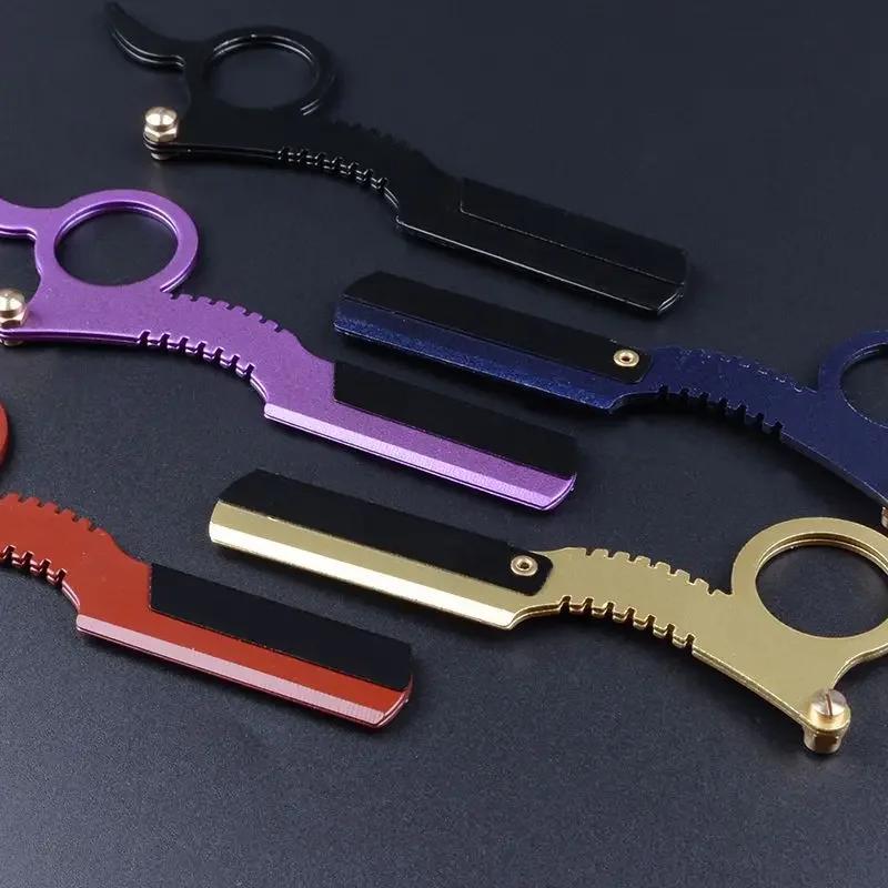 Straight Edge Barber Razor Men Haircut Beard Eyebrow Shaving Tool Manual Depilation Razor Hairdresser Trimming Shaver Barbershop