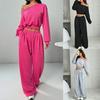2025 Women's Solid Color Knit Zipper Hooded Sweatshirt Jacket, Autumn/Winter Collection