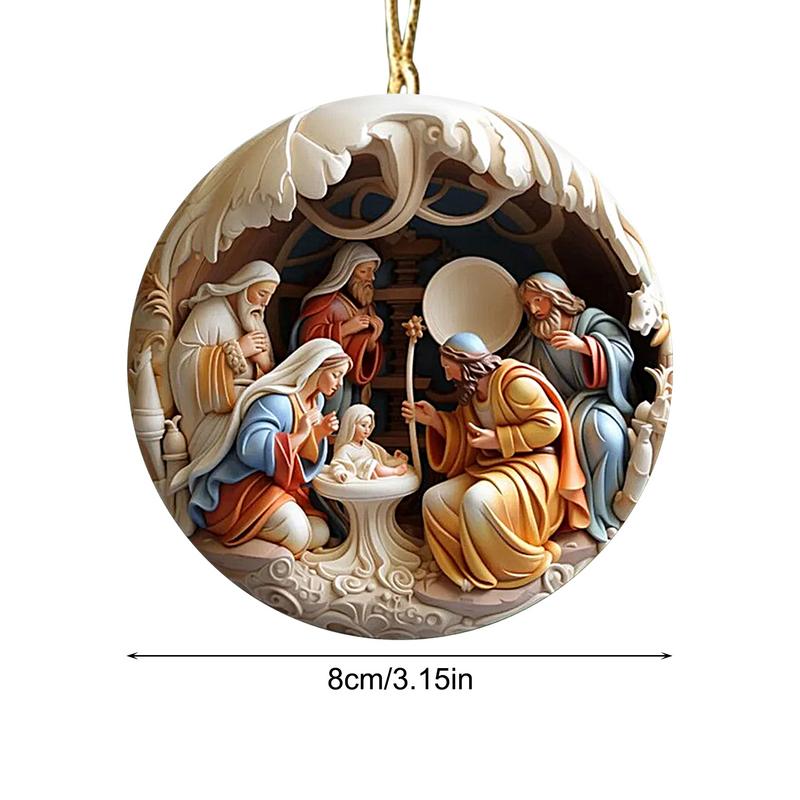 Christmas Tree Pendant Jesus Christ Hanging Ornaments Christmas Tree Ornament Christian Gifts Exquisite Xmas Ornaments