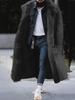 Men's Thick Winter Suede Long Coat