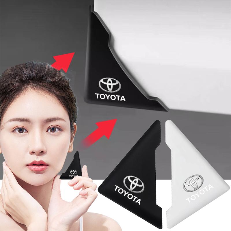 2Pcs Car Door Corner Cover Bumper Crash Anti-Scratch Protection Sticker for Toyota CHR Yaris Hilux Rav4 Corolla Camry
