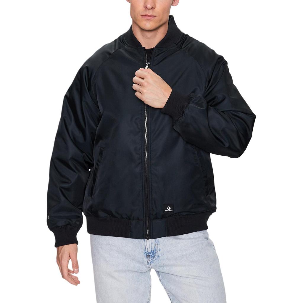 Converse Jackets Men's Black Baseball Collar Moderate Other 10024620-A01