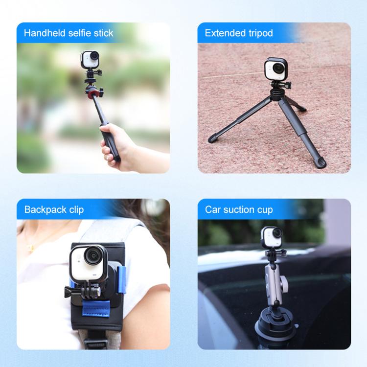 For Insta360 GO Ultra PULUZ PC Plastic Frame Adapter Base Mount (Black)