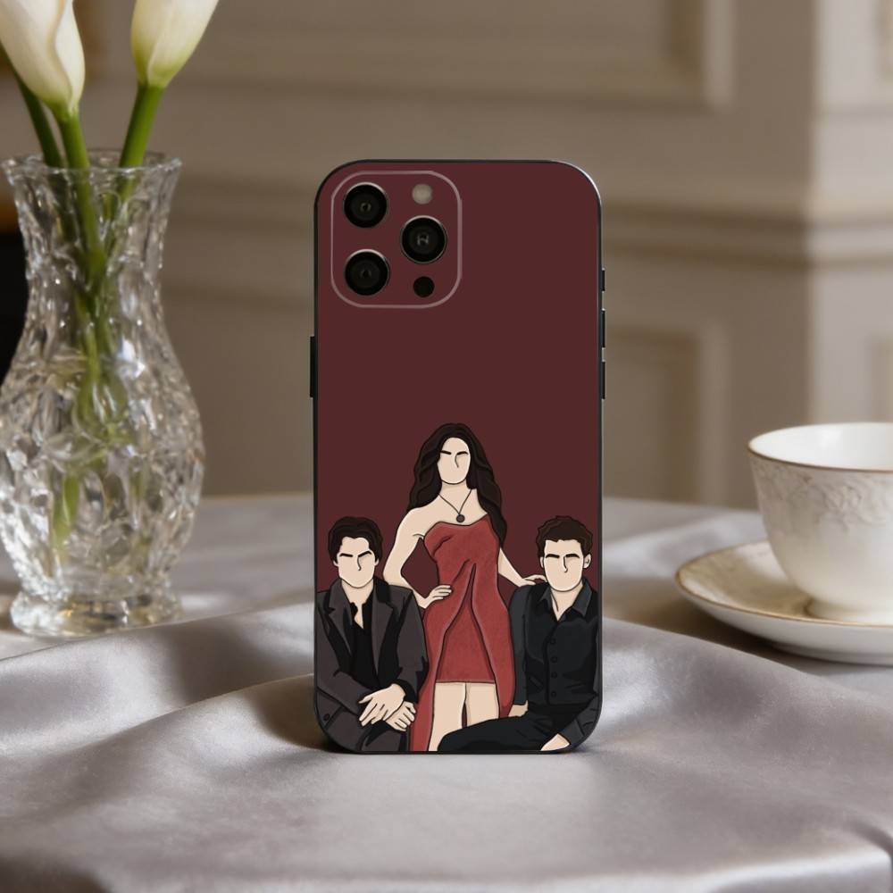 D-drama mysterious The V-Vampires D-Diaries Phone Case For iPhone 17pro, 16,15,14,13,12,11 X XR Plus,Others Soft Black Cover