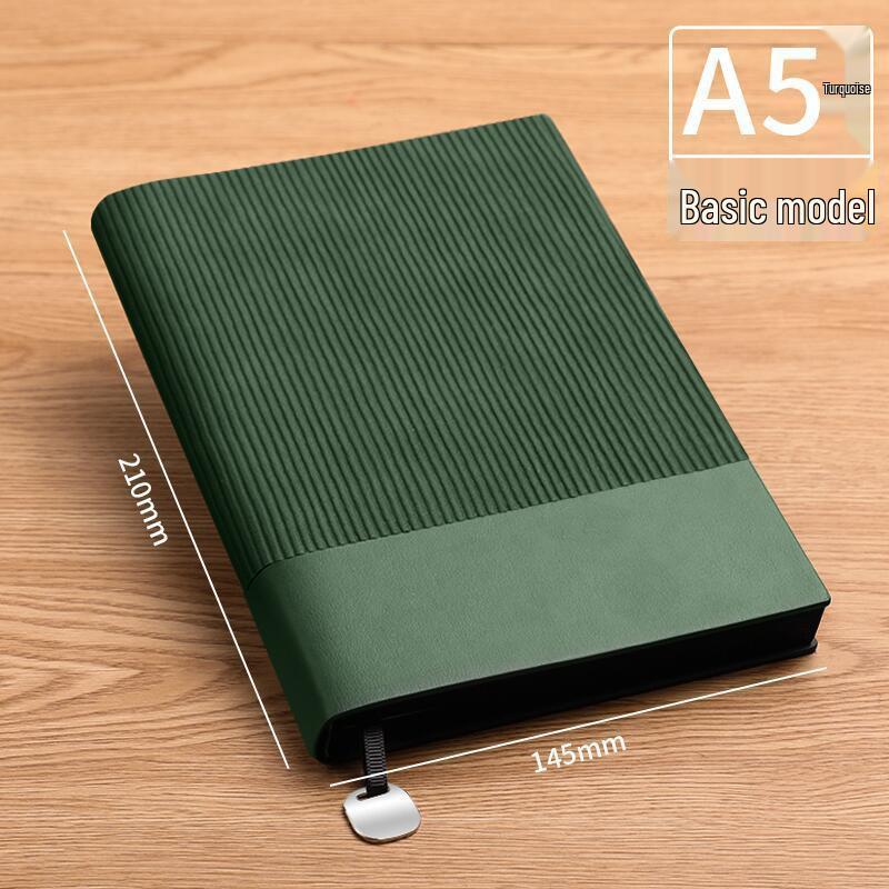 Soft Leather A5 & B5 Retro Business Notebook Gift Set - Customizable Logo зелёный