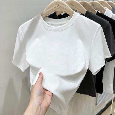 Front Shoulder Short Sleeved T-shirt for Women,  Summer New Style, Stylish Slim Fit Short Top,
