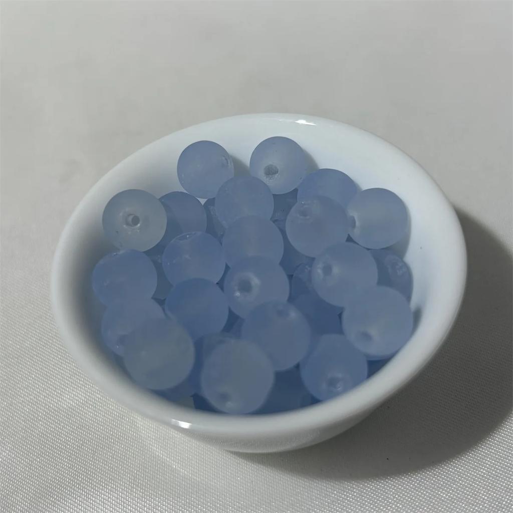 50Pcs 8mm Fun Candy Color Fashion Synthetic Exquisite Lilac Beads Faceted Purple Beads Bracelets Make Trend Jewelry Workmanship