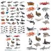 Realistic Ocean Animal Model Set Including Whales Dolphins Sharks Turtles Crabs And More For Educational Play And Decoration
