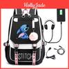 Zaino Cartoon Stitch Per Ragazzi Ragazze Con Porta di Ricarica USB