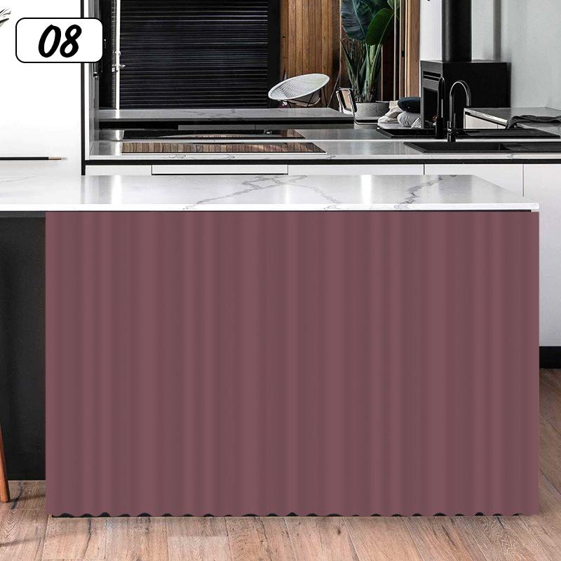 Ensfarvet skapgardin Kjøkkenhyllegardiner Dekorative skapdørgardiner Vindusgardin Skapdørbeskyttelse Hjemmedekor