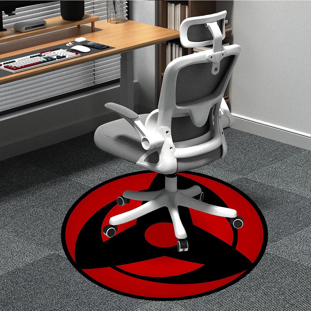 1pc Ninja Symbol Office Round Area Rug,  Under Office Chairs Bedroom Living Room Home Decor a0926090