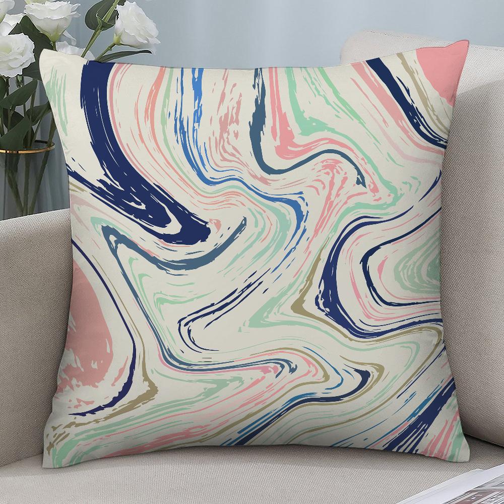Marbling Texture Pillow Case Short Plush Pillow Covers Sofa Decorative Gift Home Double-sided Printing Cushion Cover