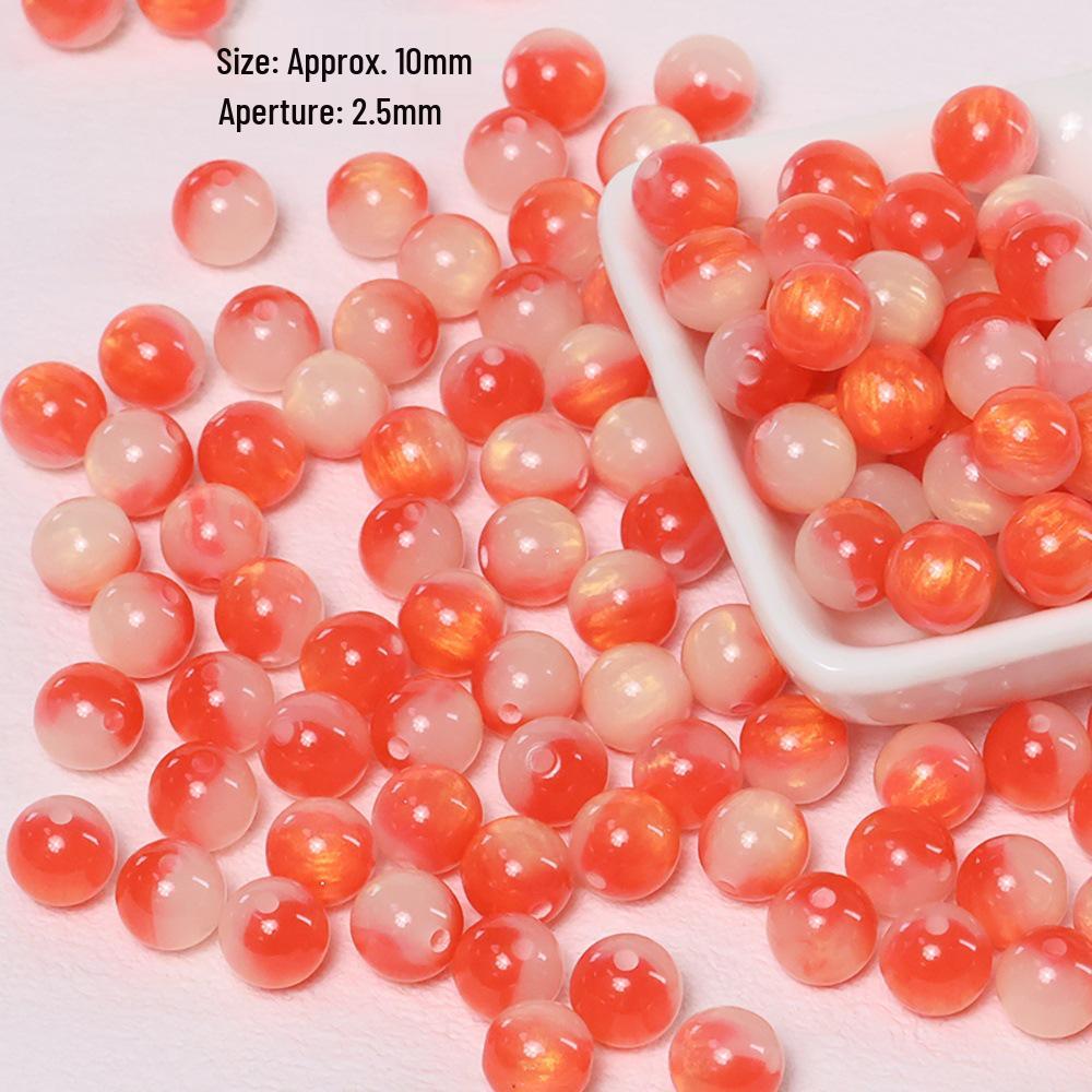8-12mm Two-Color Iridescent Resin Beads for DIY Jewelry Making