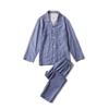 Set Pigiama in Cotone Stile Giapponese: Manica Lunga per Uomo e Donna, Pantaloni in Garza a Doppio Strato, Ideali per Coppie in Autunno.