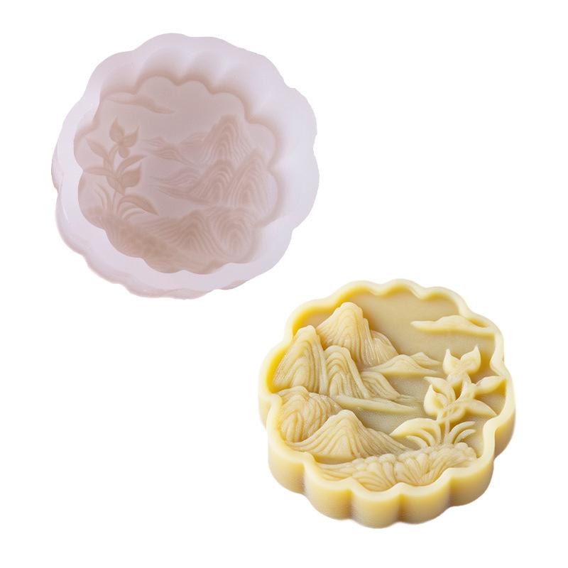 Almond Yam Cake Silicone Mold Diy Oven Free Bean Paste Cake Chocolate Pudding Blancmange Dessert Kitchen Baking Mold