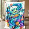 Ocean Adventure Turtle 3 Theme Blanket Lightweight Warm Flannel Blanket Decorative Throw Blanket for Home Decoration