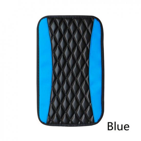 Armrest Mat Car Storage Box Cushion Cover Pad Interior Accessories Black/Blue