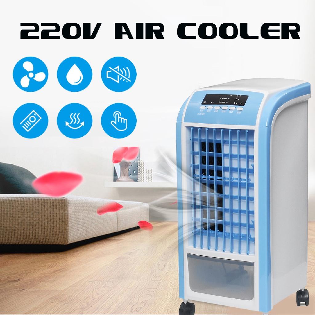 

4L Multifunction Remote Control Air Conditioner Cooling Fan Timer Cooler Humidifier Purifier Adjust 3 Speed+4 Ice Crystal