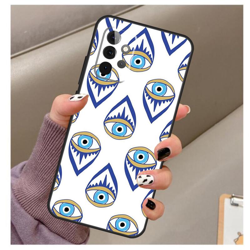 Lucky Eye Blue Evil Eye Print Case For Samsung Galaxy A32 A52 A12 A22 A16 A26 A36 A56 A06 A55 A35 A15 A54 A34 A14 A13 A53