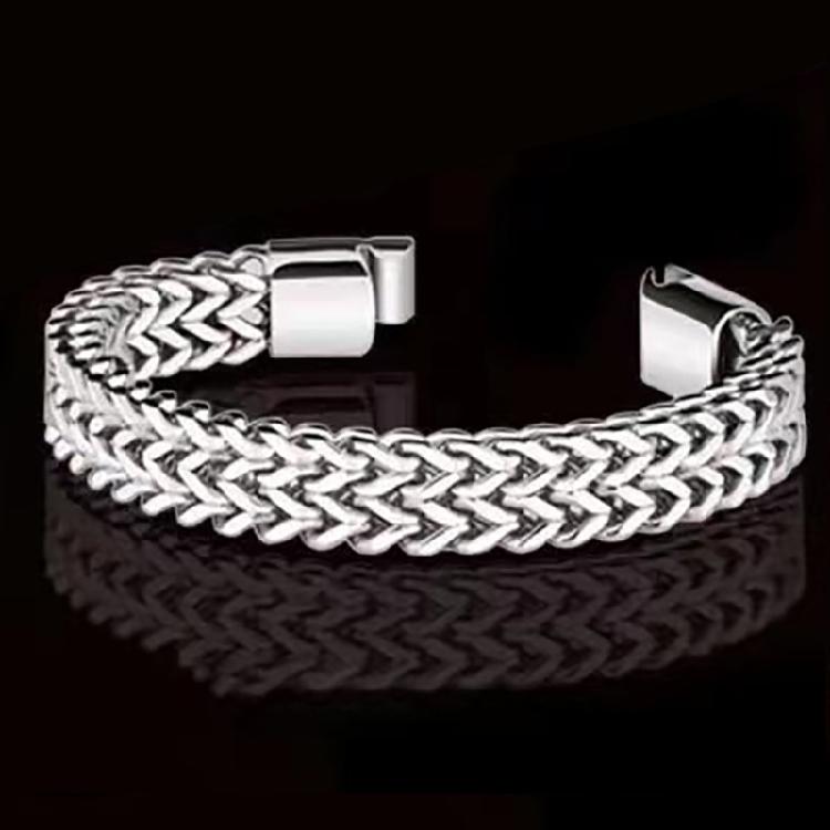 Fashionable Stainless Steel Bangle Women Link Chain Bracelet Wrist Jewelry Stainless Steel Texture for Various Occasion