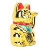 Lucky Cat Ornament Electric Arm Waving Fortune Cat 8 Inch Golden Wealth Welcoming Cat for Home Restaurant