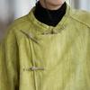Johnature Women Chinese Style Stand Long Sleeve Button Winter Vintage Female Tops