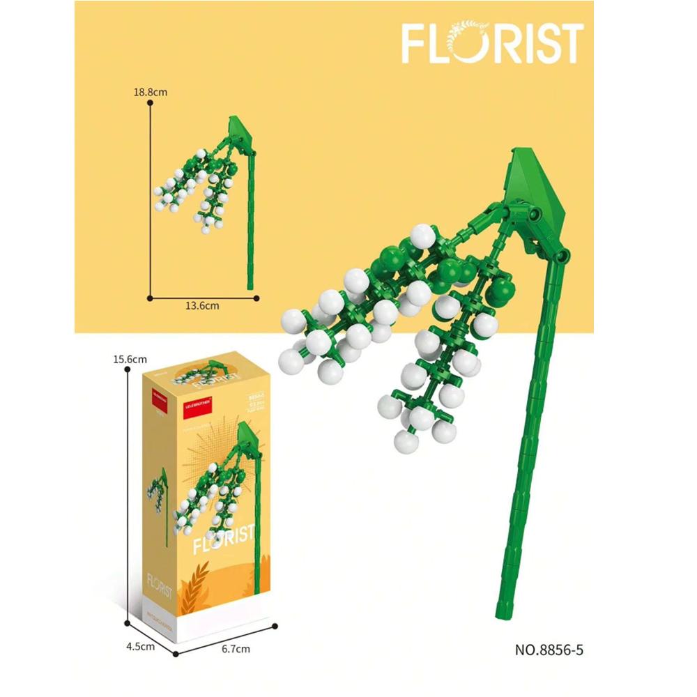 TOYLINX Blombukett Byggsatser Växtblock Konstgjorda Kreativ Botanisk Samling Semestergåvor Flickor Utbildningsleksaker
