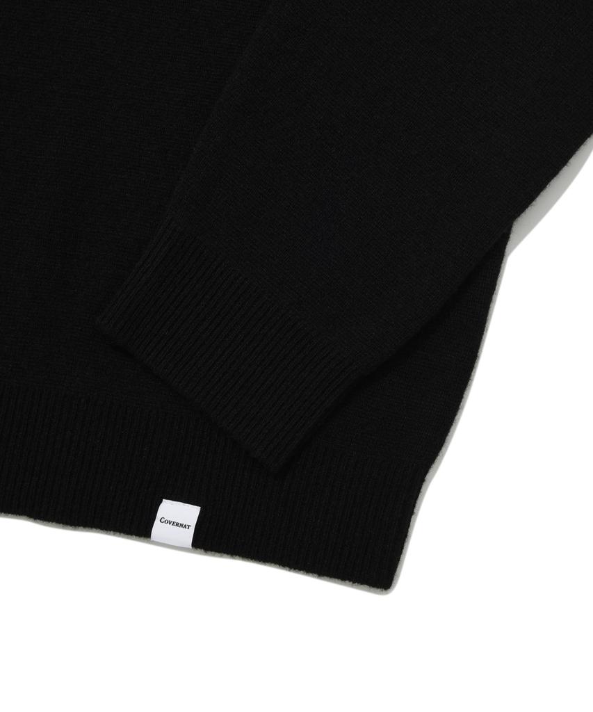 COVERNAT Lambswool Turtleneck Knit Black