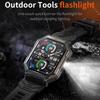 SACOSDING Rugged GPS Smart Watch 2.01" HD Screen 3ATM Waterproof Bluetooth Call Men Smartwatch GPS Positioning Compass Flashlight
