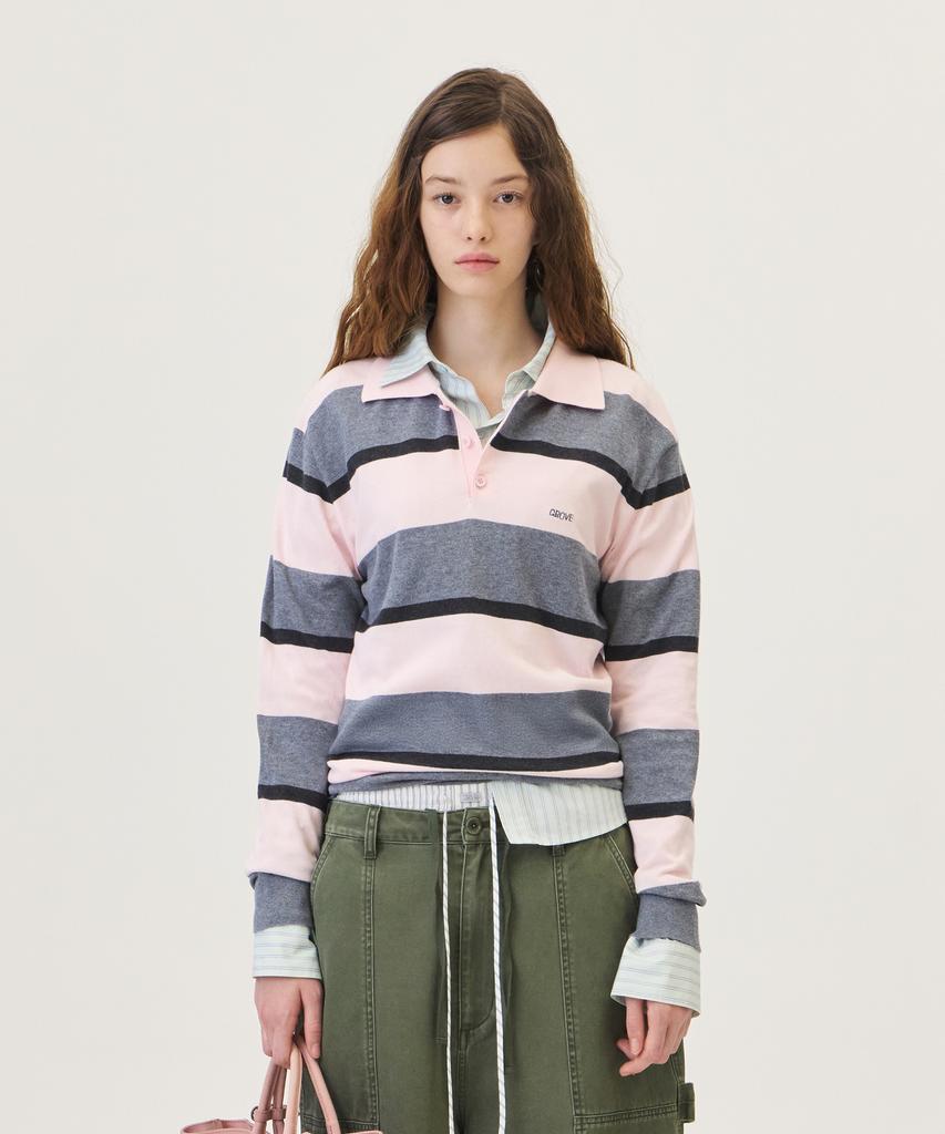 GROVE Gwen Collar Knit (Pink)