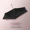 Nano Water-Repellent Ultralight Carbon Fiber Sunshade Umbrella Anti-UV with Black Glue, 110g
