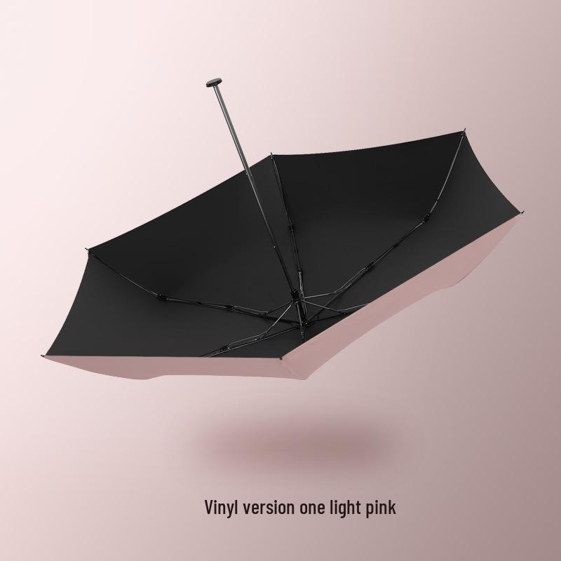 Nano Water-Repellent Ultralight Carbon Fiber Sunshade Umbrella Anti-UV with Black Glue, 110g