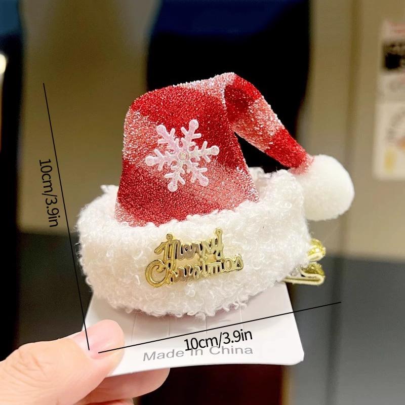Christmas Hair Clip Cute Antlers Hairpin New Year Gifts Hairband Party Christmas Snowman Glasses Navidad Decor Hair Accessories