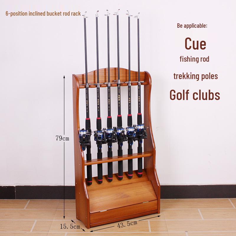 

Solid Wood 20-Slot Fishing Rod Storage Rack with Free Shipping