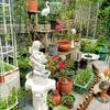 European Style Solar Angel Resin Water Flow Lights for Garden Decor