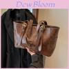 Trendy Pu Leather Tote Bag For Women Stylish Large Capacity Shoulder Bag With Zipper Closure