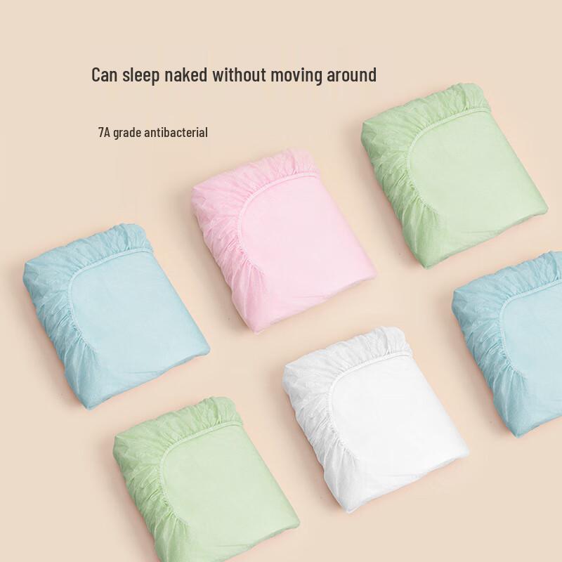 Disposable 4-Piece Elastic Fitted Sheet Travel Bedding Set