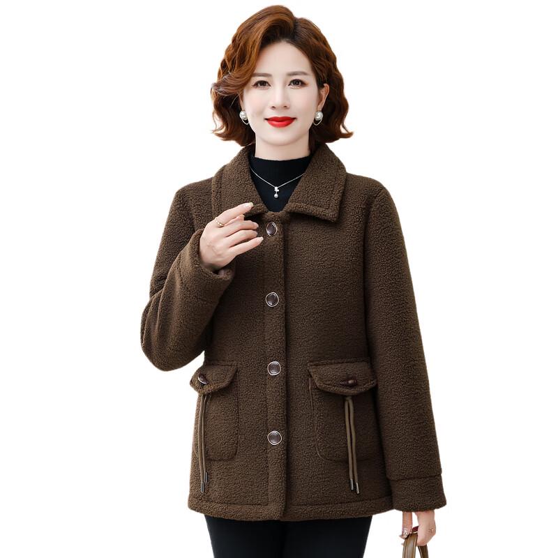 Women's Mid-Aged Plus Velvet Thickened Winter Coat