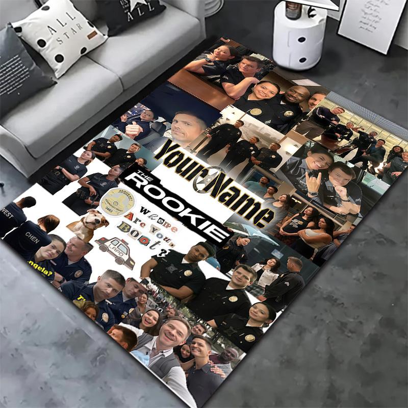 The Rookie Custom Name Carpet Rug For Living Room Bedroom Home Sofa Decoration Kids Play Nonslip Floor Mat