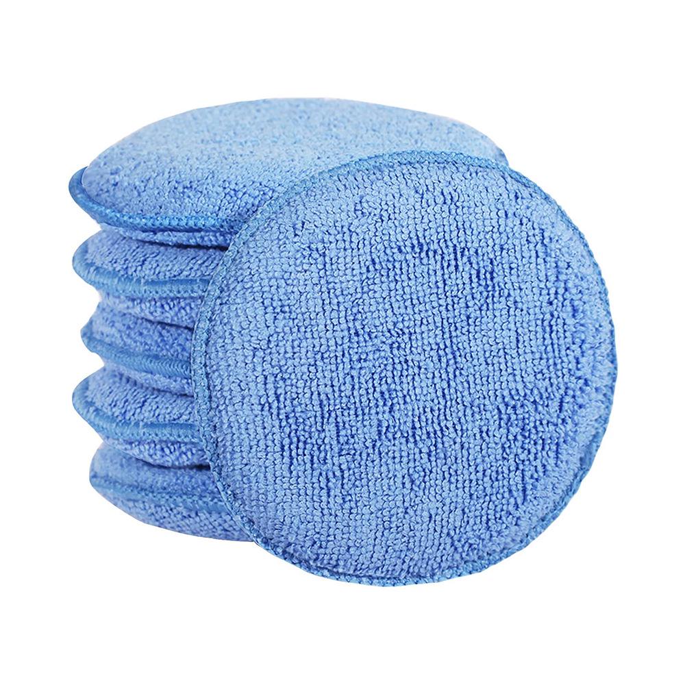 

5-Inch Yellow Ultra-Fine Fiber Waxing Sponge for Car Cleaning and Polishing