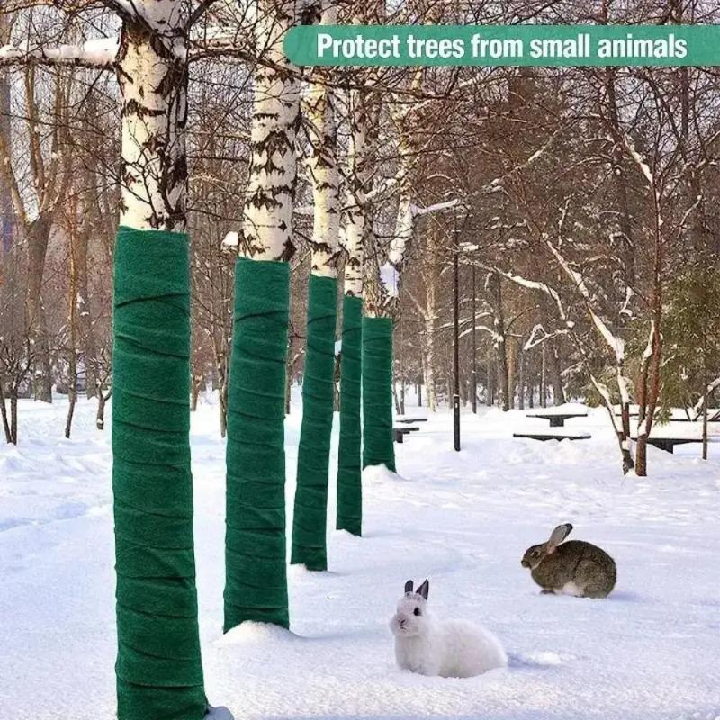 15M Cotton Tree Protection Tape, Coldproof Trunk Wraps, Moisture Retention & Warm Keeping Protector for Garden Green Plants