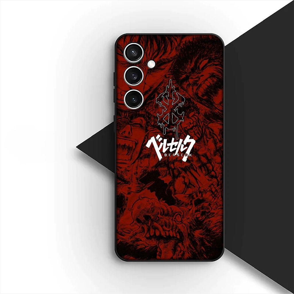 Casing Phone Cover for Samsung Galaxy S22 S21 S20 FE Ultra Plus A07 A17 A15 A16 A25 A57 A37 Case  Berserk Anime Guts