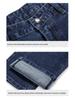 Hengyuanxiang Herren High Waist Elastische Jeans - Frühling/Herbst Business Casual Gerade Bein Hose