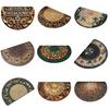 Floor Mat Semi-Circular Design 3D Illusion Rug Non-Slip Decorative Door Mat Entryway Living Room Bedroom Fade-Resistant Area Rug